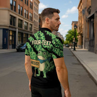 Personalized Portland Frog Resist Zipper Polo Shirt Frogs Against Fascism - Wonder Print Shop