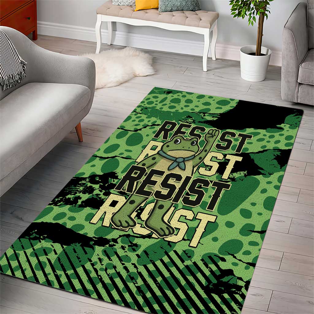 Portland Frog Protest Area Rug Only You Can Prevent Fascism - Wonder Print Shop
