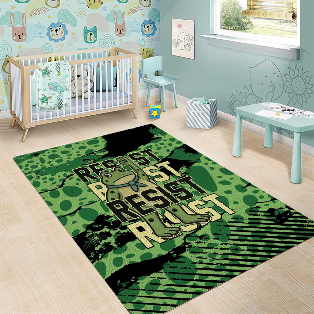 Portland Frog Protest Area Rug Only You Can Prevent Fascism - Wonder Print Shop