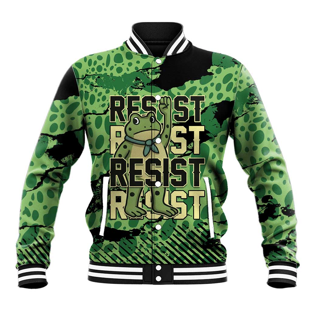 Personalized Portland Frog Protest Baseball Jacket Only You Can Prevent Fascism - Wonder Print Shop