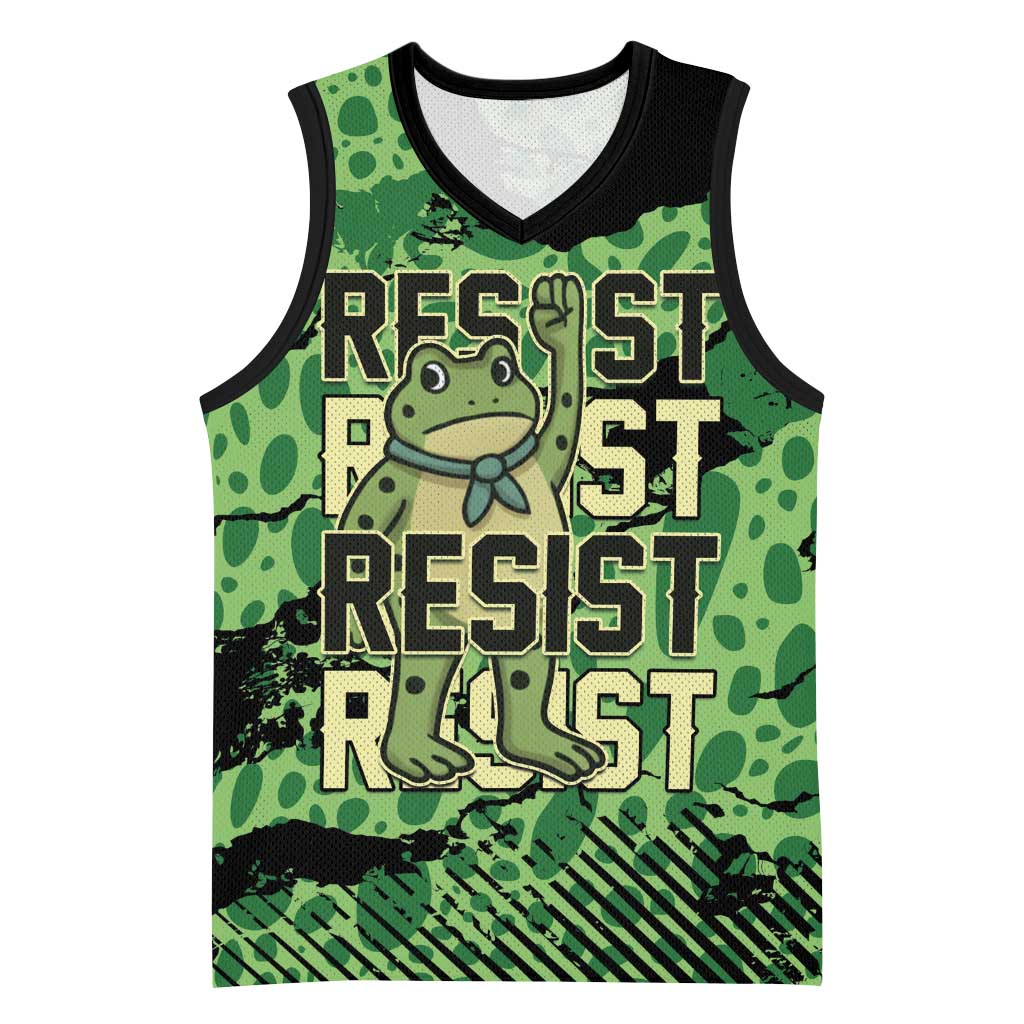 Personalized Portland Frog Protest Basketball Jersey Only You Can Prevent Fascism - Wonder Print Shop