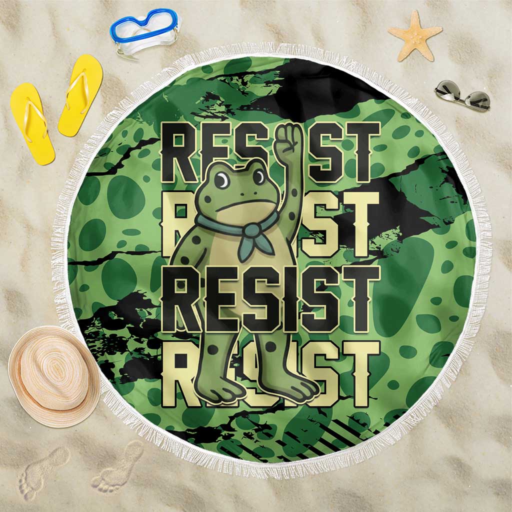 Portland Frog Protest Beach Blanket Only You Can Prevent Fascism - Wonder Print Shop