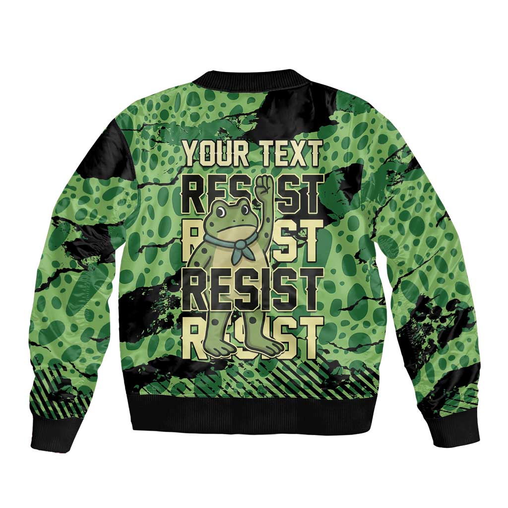 Personalized Portland Frog Protest Bomber Jacket Only You Can Prevent Fascism - Wonder Print Shop
