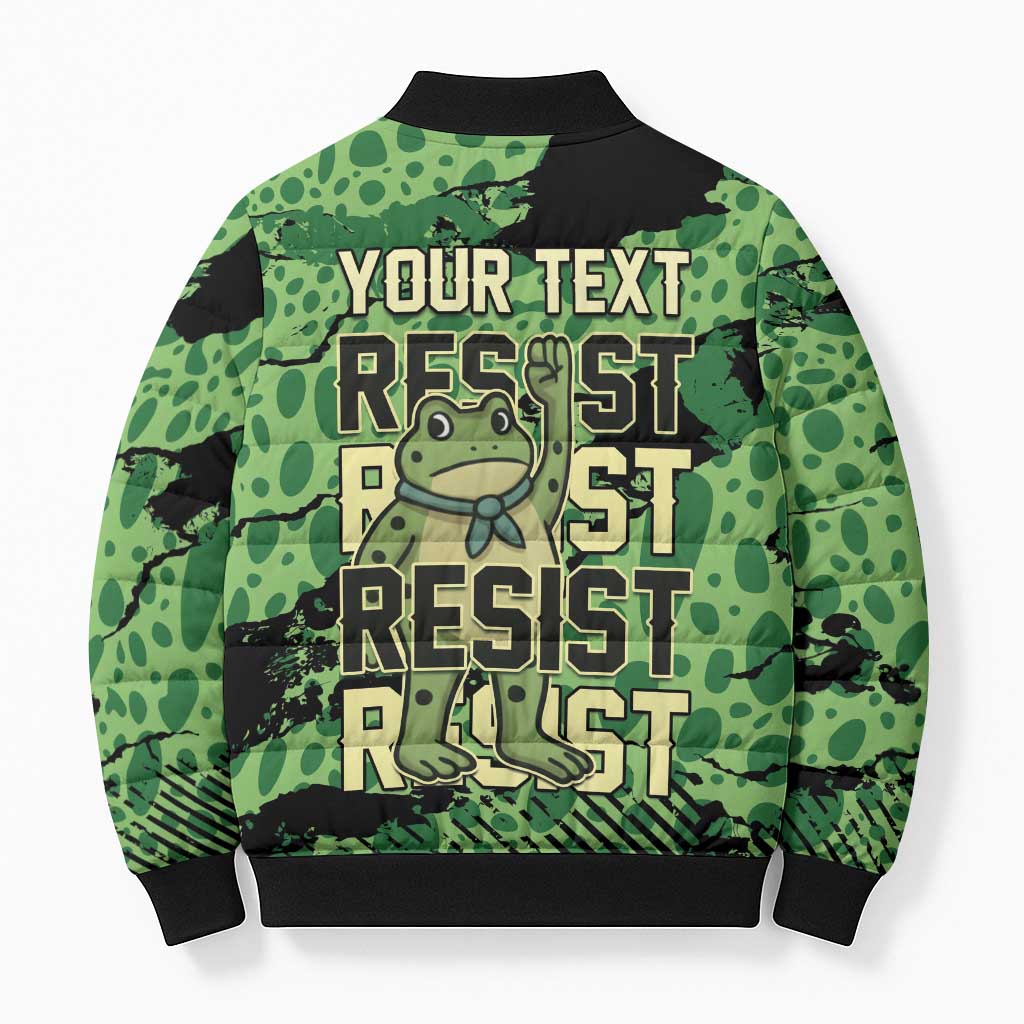 Personalized Portland Frog Protest Bomber Puffer Jacket Only You Can Prevent Fascism - Wonder Print Shop