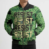 Personalized Portland Frog Protest Bomber Puffer Jacket Only You Can Prevent Fascism - Wonder Print Shop