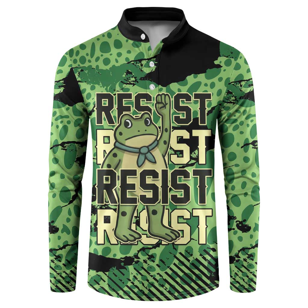 Personalized Portland Frog Protest Button Sweatshirt Only You Can Prevent Fascism - Wonder Print Shop