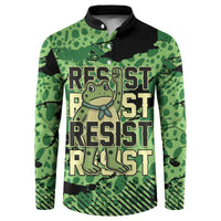 Personalized Portland Frog Protest Button Sweatshirt Only You Can Prevent Fascism - Wonder Print Shop