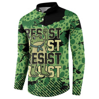 Personalized Portland Frog Protest Button Sweatshirt Only You Can Prevent Fascism - Wonder Print Shop