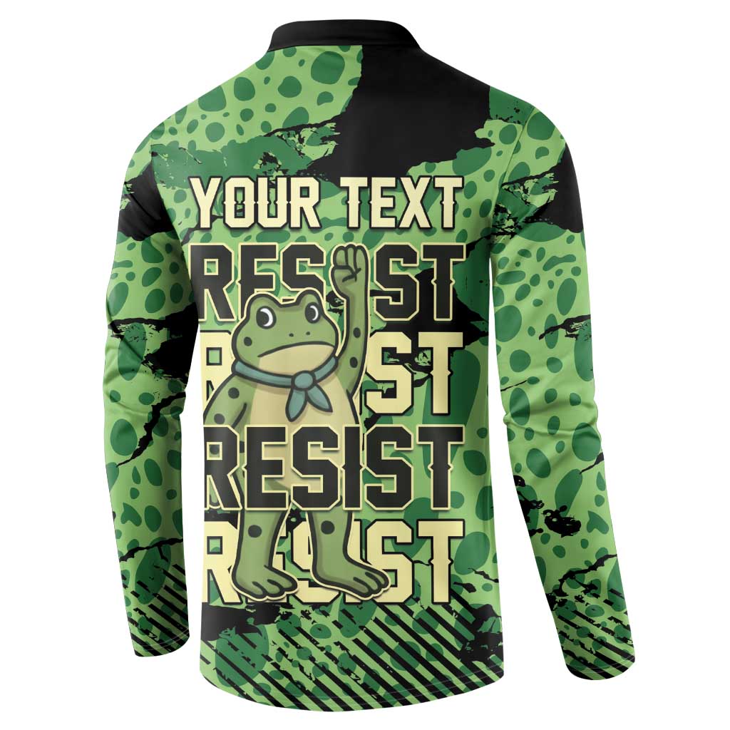 Personalized Portland Frog Protest Button Sweatshirt Only You Can Prevent Fascism - Wonder Print Shop