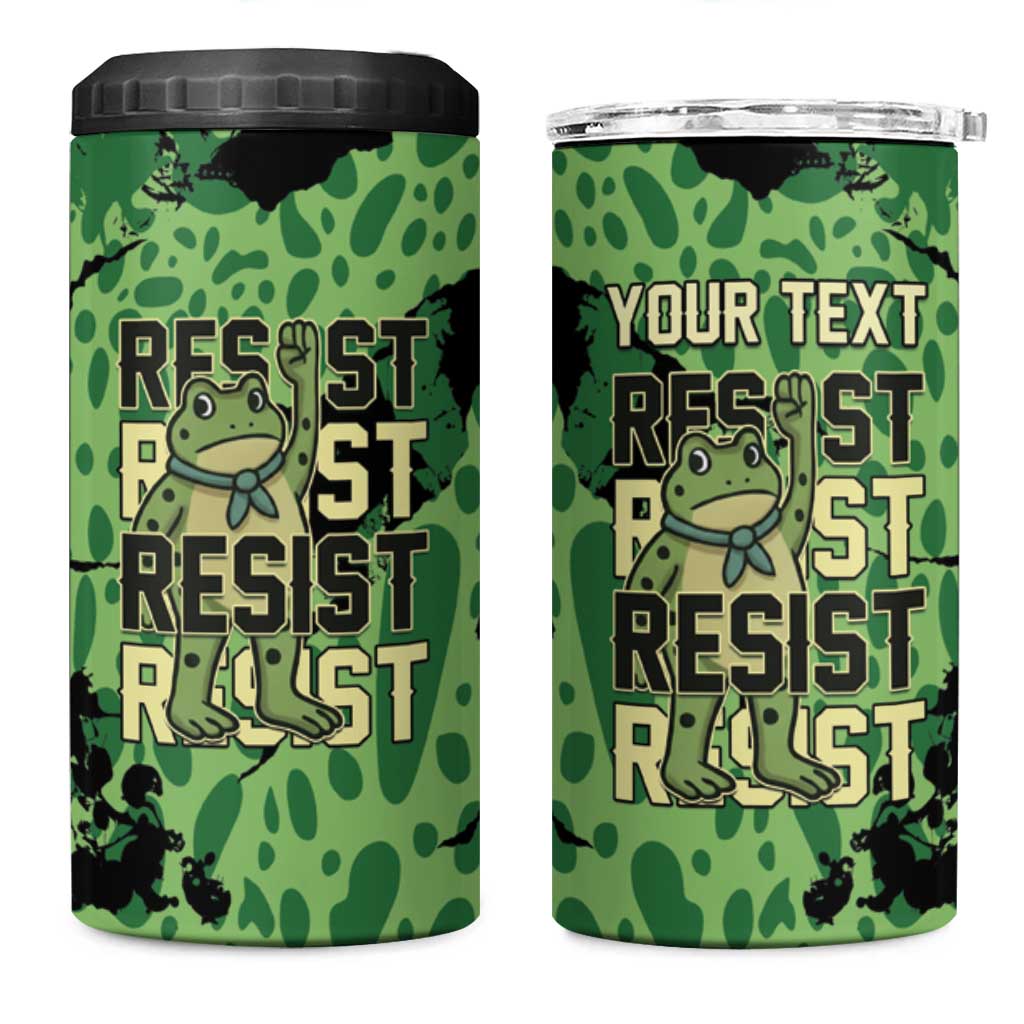 Personalized Portland Frog Protest 4 in 1 Can Cooler Tumbler Only You Can Prevent Fascism - Wonder Print Shop