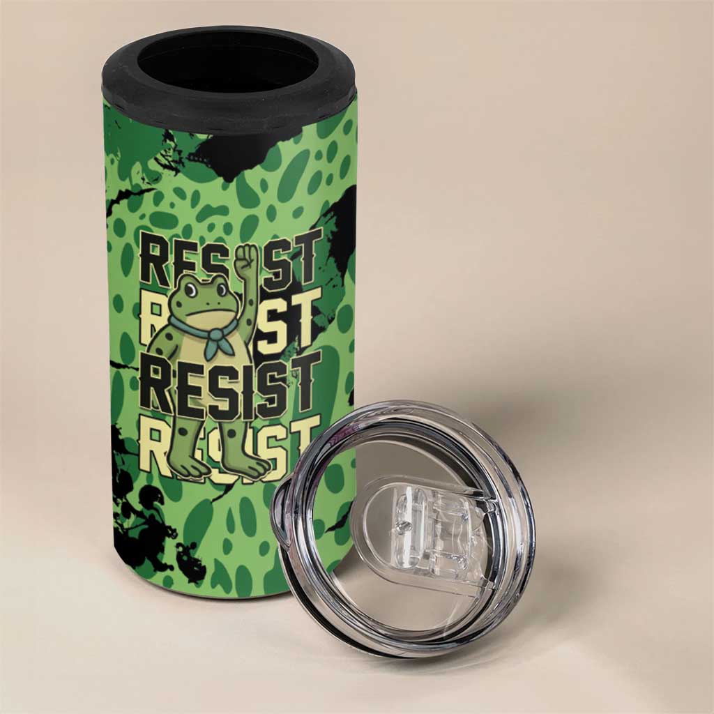 Personalized Portland Frog Protest 4 in 1 Can Cooler Tumbler Only You Can Prevent Fascism - Wonder Print Shop