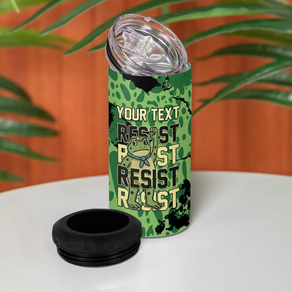 Personalized Portland Frog Protest 4 in 1 Can Cooler Tumbler Only You Can Prevent Fascism - Wonder Print Shop