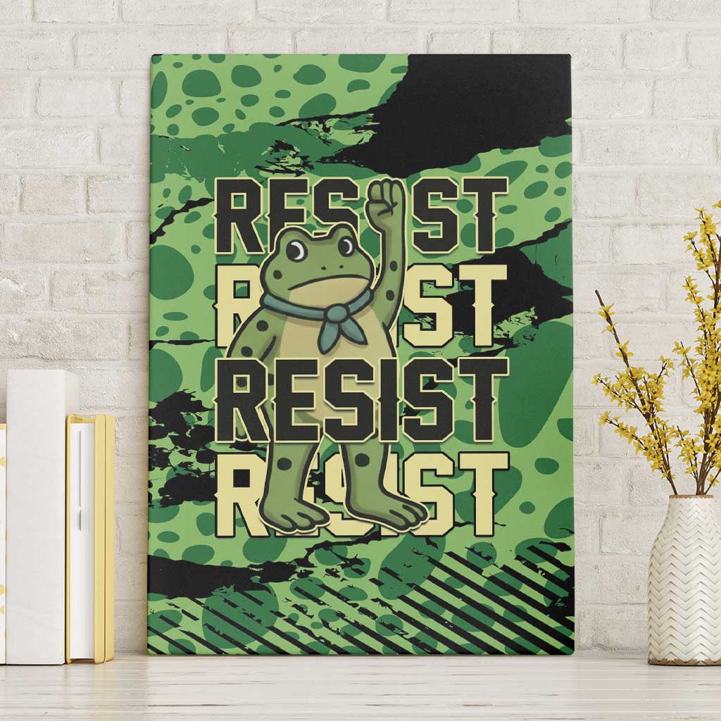 Portland Frog Protest Canvas Wall Art Only You Can Prevent Fascism - Wonder Print Shop