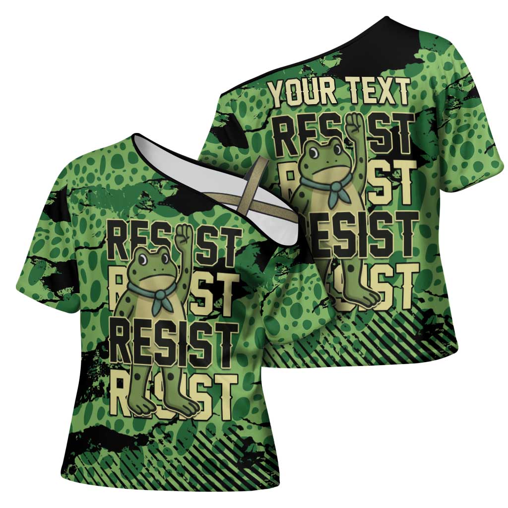 Personalized Portland Frog Protest Cross Shoulder Shirt Only You Can Prevent Fascism - Wonder Print Shop