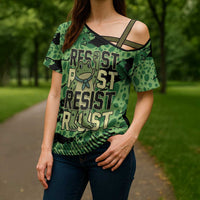Personalized Portland Frog Protest Cross Shoulder Shirt Only You Can Prevent Fascism - Wonder Print Shop