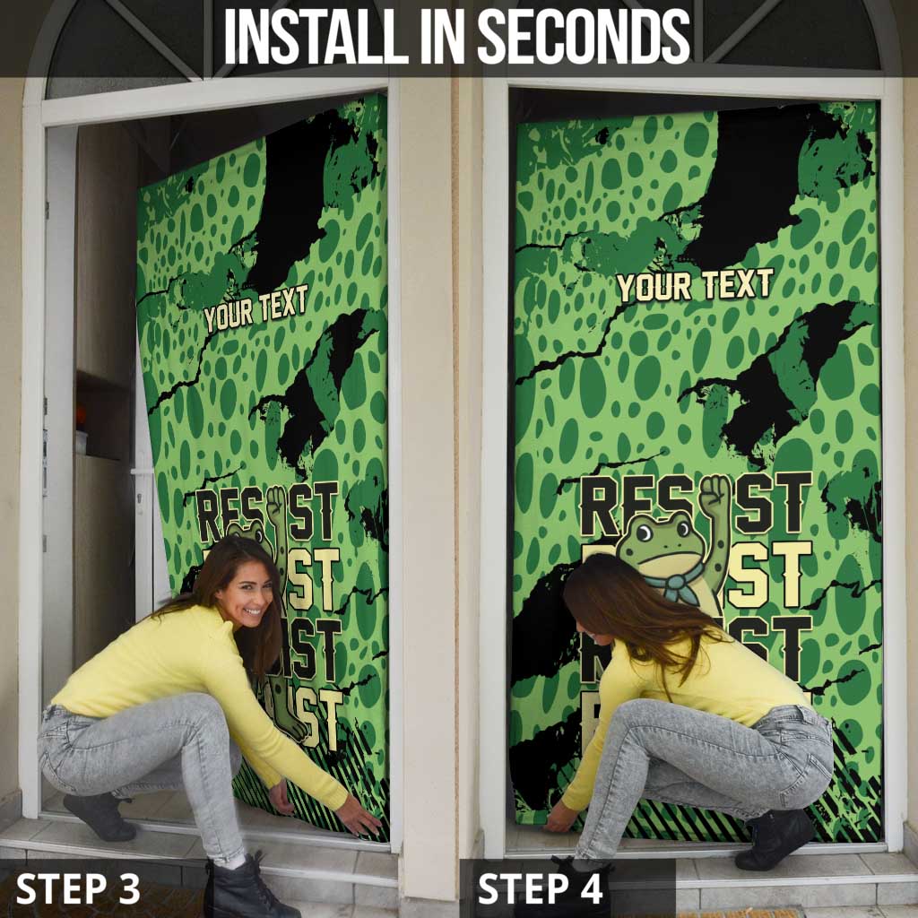 Personalized Portland Frog Protest Door Cover Only You Can Prevent Fascism - Wonder Print Shop