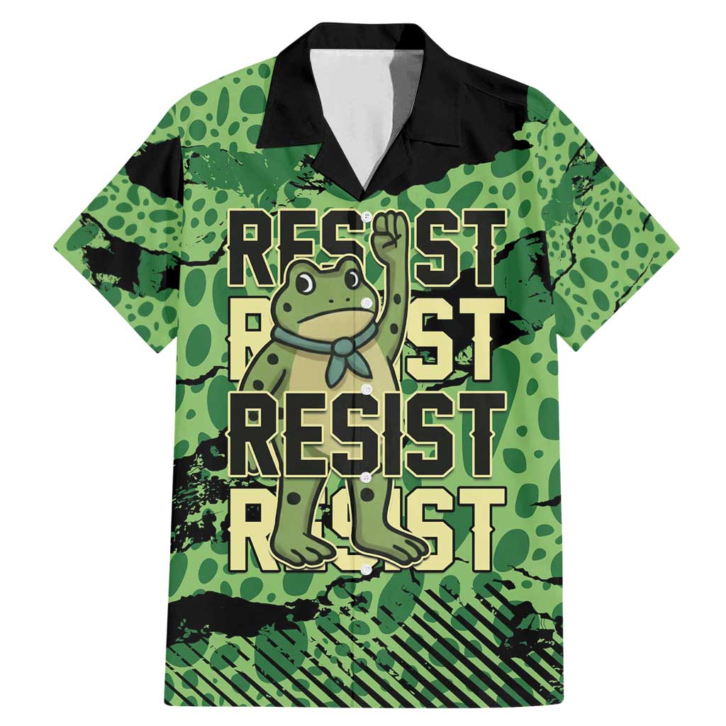 Personalized Portland Frog Protest Family Matching Mermaid Dress and Hawaiian Shirt Only You Can Prevent Fascism - Wonder Print Shop