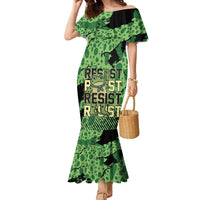 Personalized Portland Frog Protest Family Matching Mermaid Dress and Hawaiian Shirt Only You Can Prevent Fascism - Wonder Print Shop