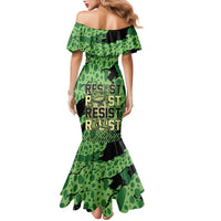 Personalized Portland Frog Protest Family Matching Mermaid Dress and Hawaiian Shirt Only You Can Prevent Fascism - Wonder Print Shop