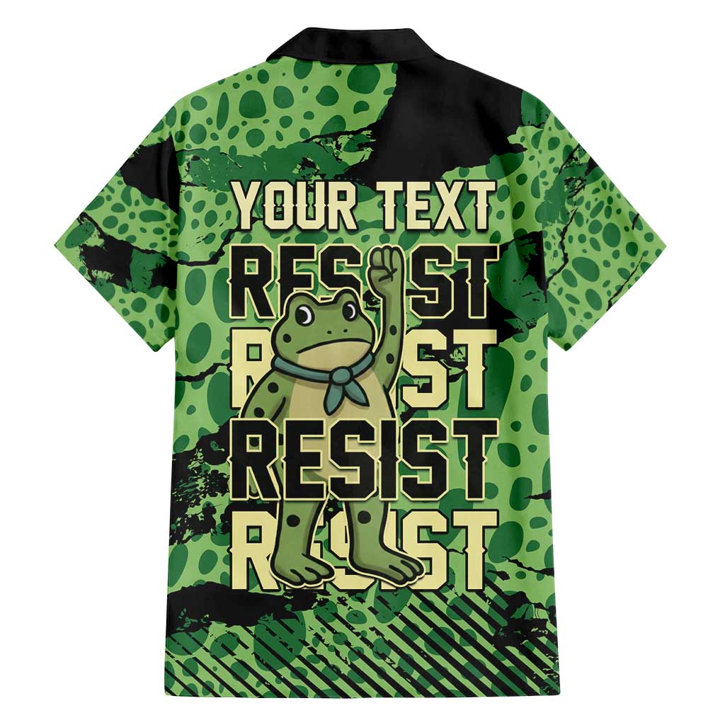 Personalized Portland Frog Protest Family Matching Off Shoulder Short Dress and Hawaiian Shirt Only You Can Prevent Fascism - Wonder Print Shop