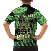 Personalized Portland Frog Protest Family Matching Puletasi and Hawaiian Shirt Only You Can Prevent Fascism - Wonder Print Shop