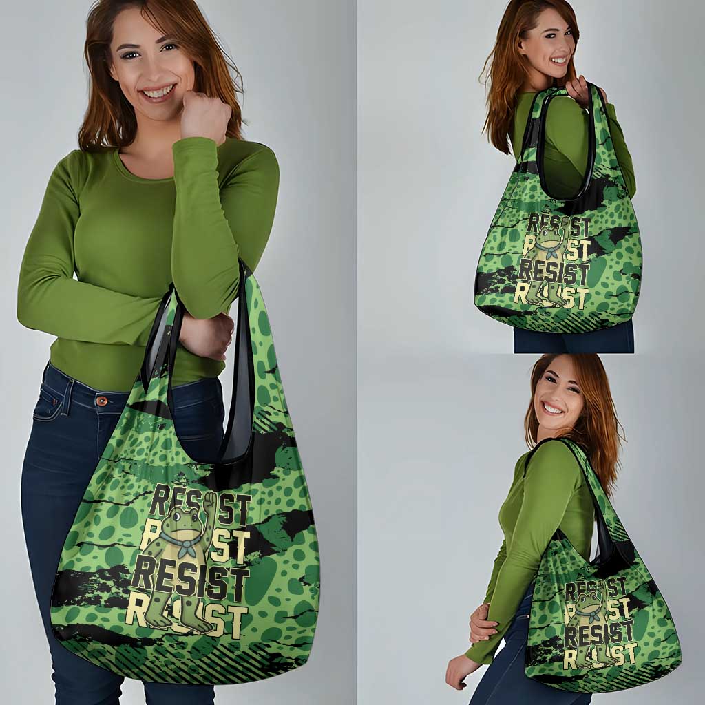 Portland Frog Protest Grocery Bag Only You Can Prevent Fascism - Wonder Print Shop