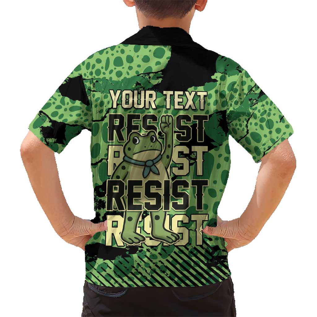 Personalized Portland Frog Protest Kid Hawaiian Shirt Only You Can Prevent Fascism - Wonder Print Shop