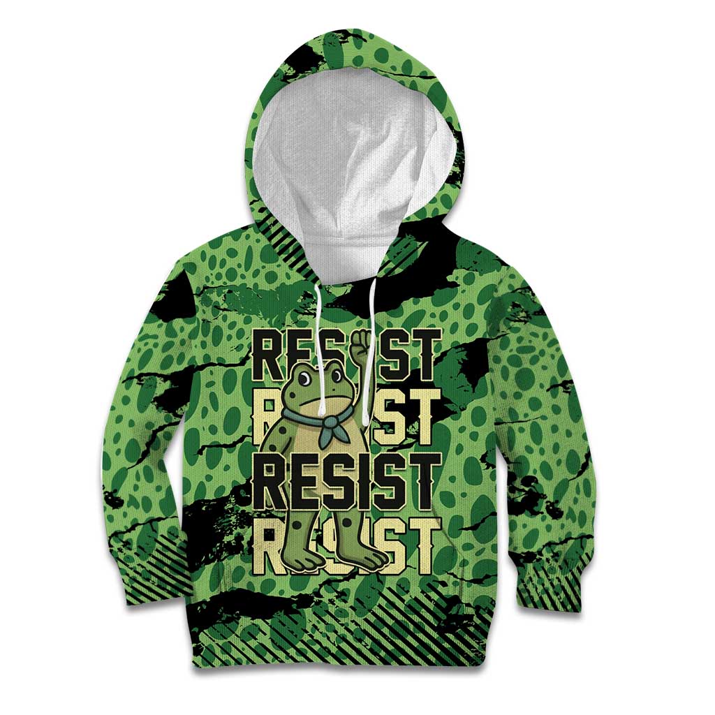 Personalized Portland Frog Protest Kid Hoodie Only You Can Prevent Fascism - Wonder Print Shop