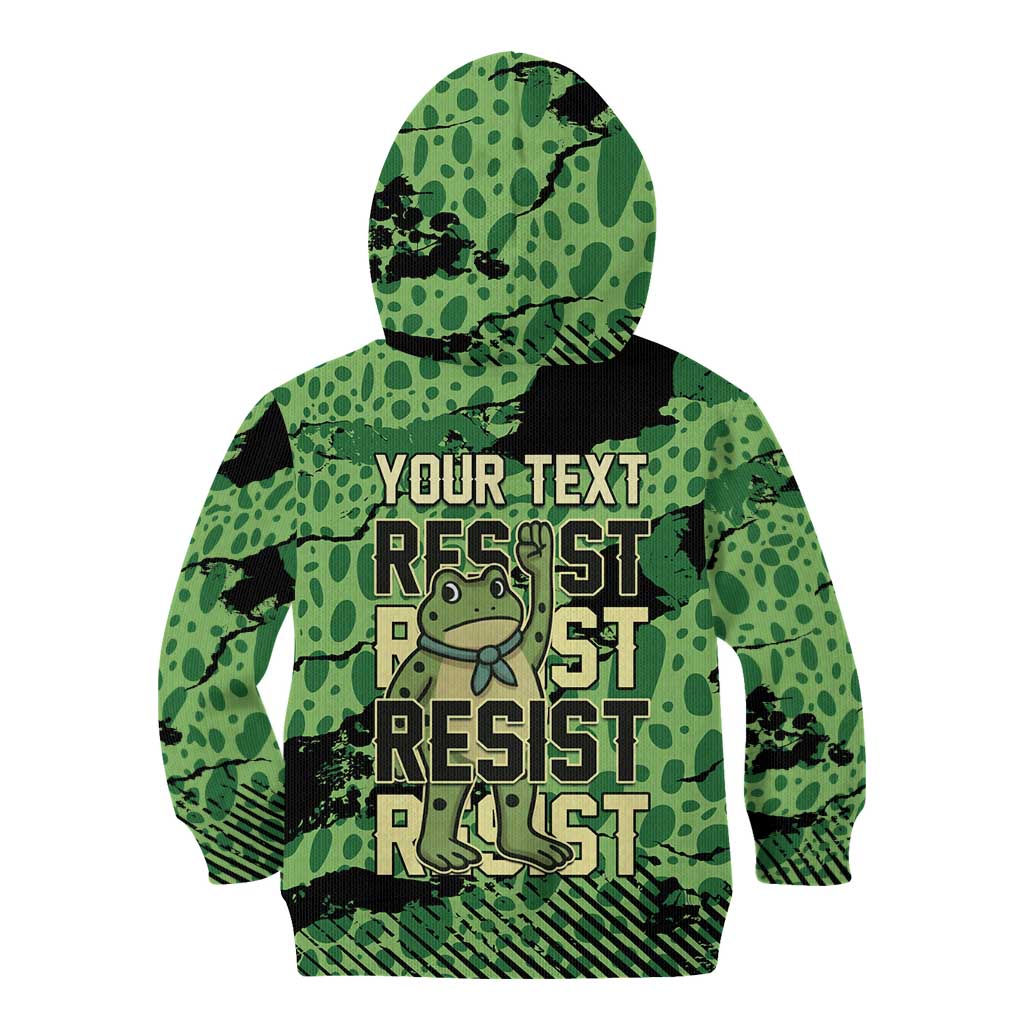 Personalized Portland Frog Protest Kid Hoodie Only You Can Prevent Fascism - Wonder Print Shop