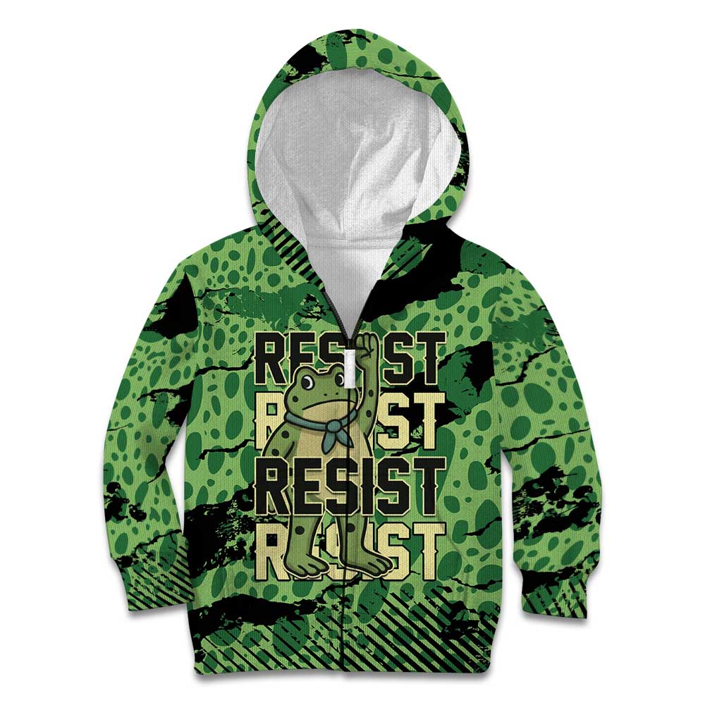 Personalized Portland Frog Protest Kid Hoodie Only You Can Prevent Fascism - Wonder Print Shop