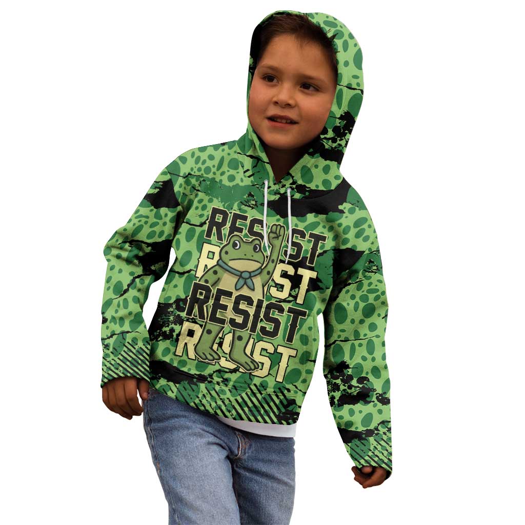 Personalized Portland Frog Protest Kid Hoodie Only You Can Prevent Fascism - Wonder Print Shop