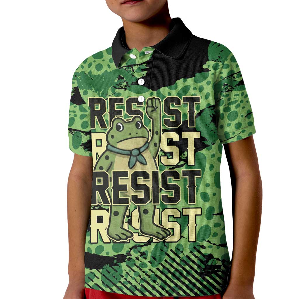 Personalized Portland Frog Protest Kid Polo Shirt Only You Can Prevent Fascism - Wonder Print Shop