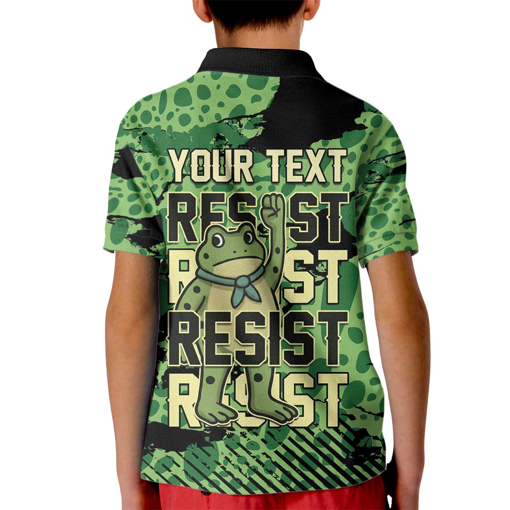 Personalized Portland Frog Protest Kid Polo Shirt Only You Can Prevent Fascism - Wonder Print Shop