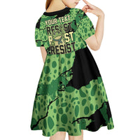 Personalized Portland Frog Protest Kid Short Sleeve Dress Only You Can Prevent Fascism - Wonder Print Shop