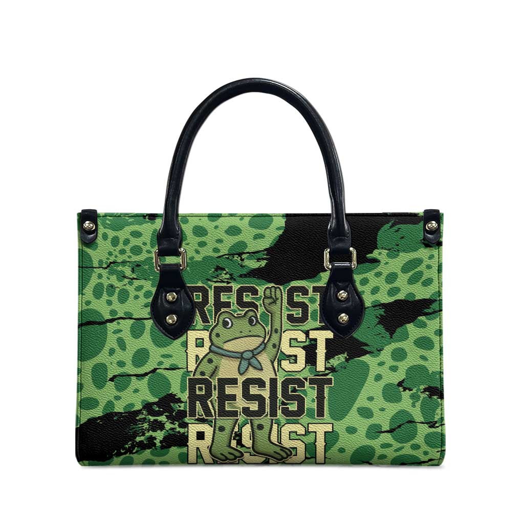 Portland Frog Protest Leather Bag Only You Can Prevent Fascism - Wonder Print Shop