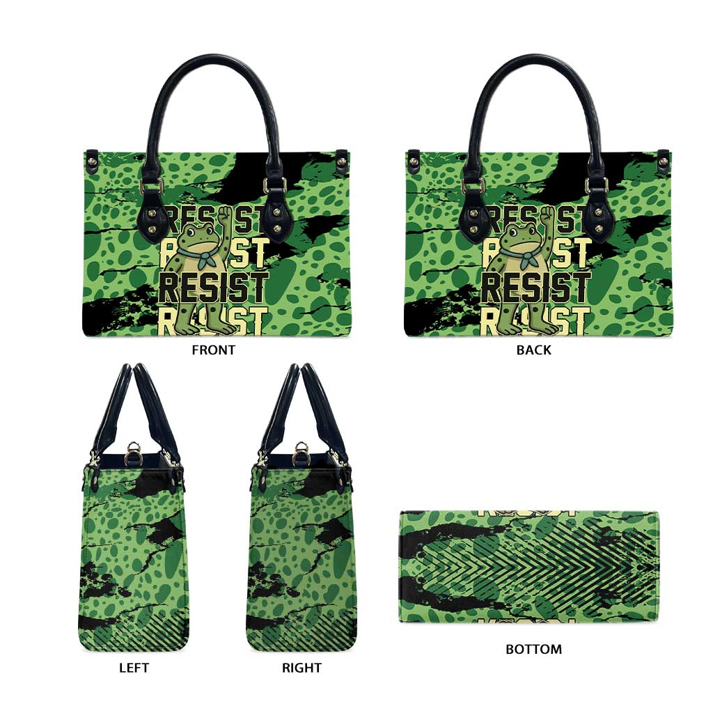 Portland Frog Protest Leather Bag Only You Can Prevent Fascism - Wonder Print Shop