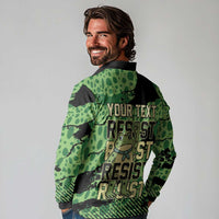 Personalized Portland Frog Protest Long Sleeve Polo Shirt Only You Can Prevent Fascism - Wonder Print Shop