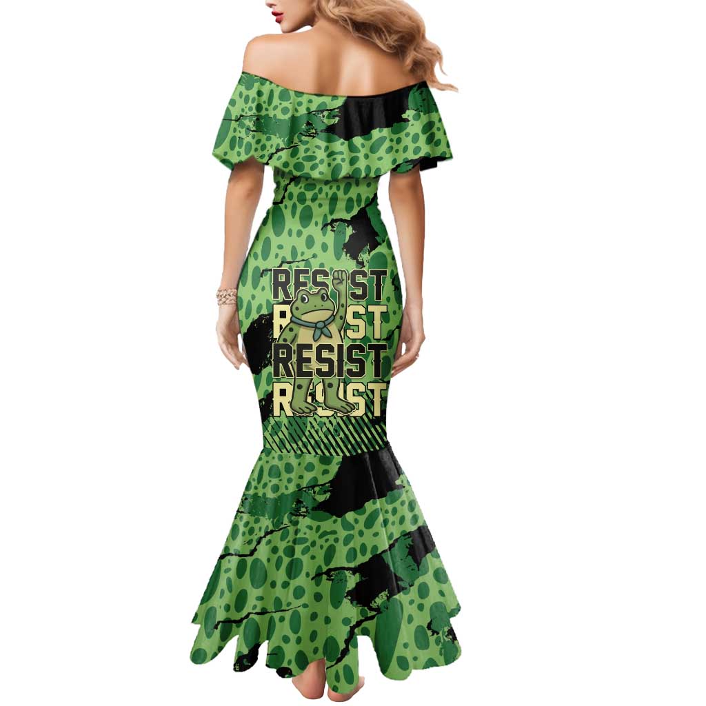 Personalized Portland Frog Protest Mermaid Dress Only You Can Prevent Fascism - Wonder Print Shop