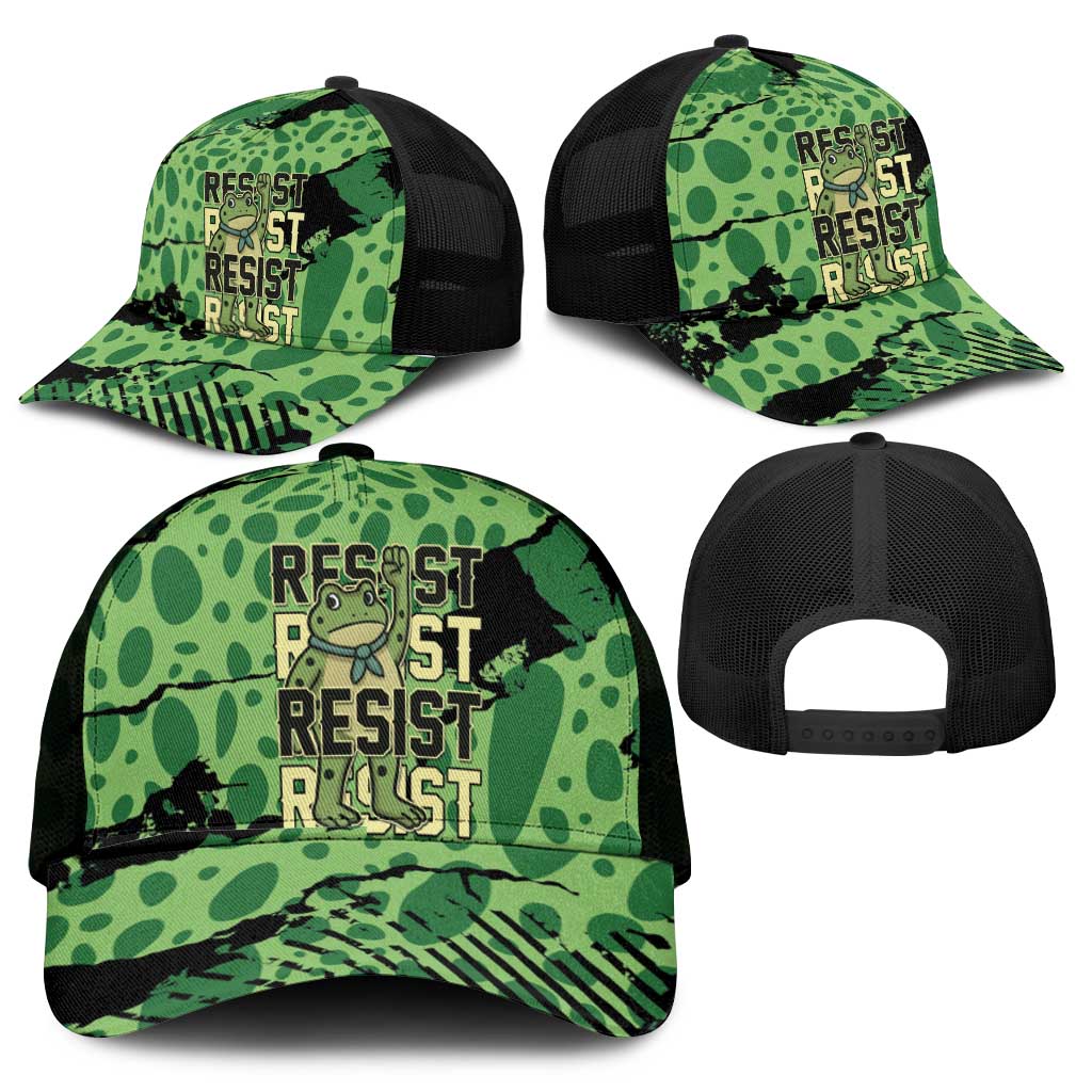 Portland Frog Protest Mesh Trucker Cap Only You Can Prevent Fascism - Wonder Print Shop