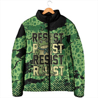 Personalized Portland Frog Protest Padded Jacket Only You Can Prevent Fascism - Wonder Print Shop