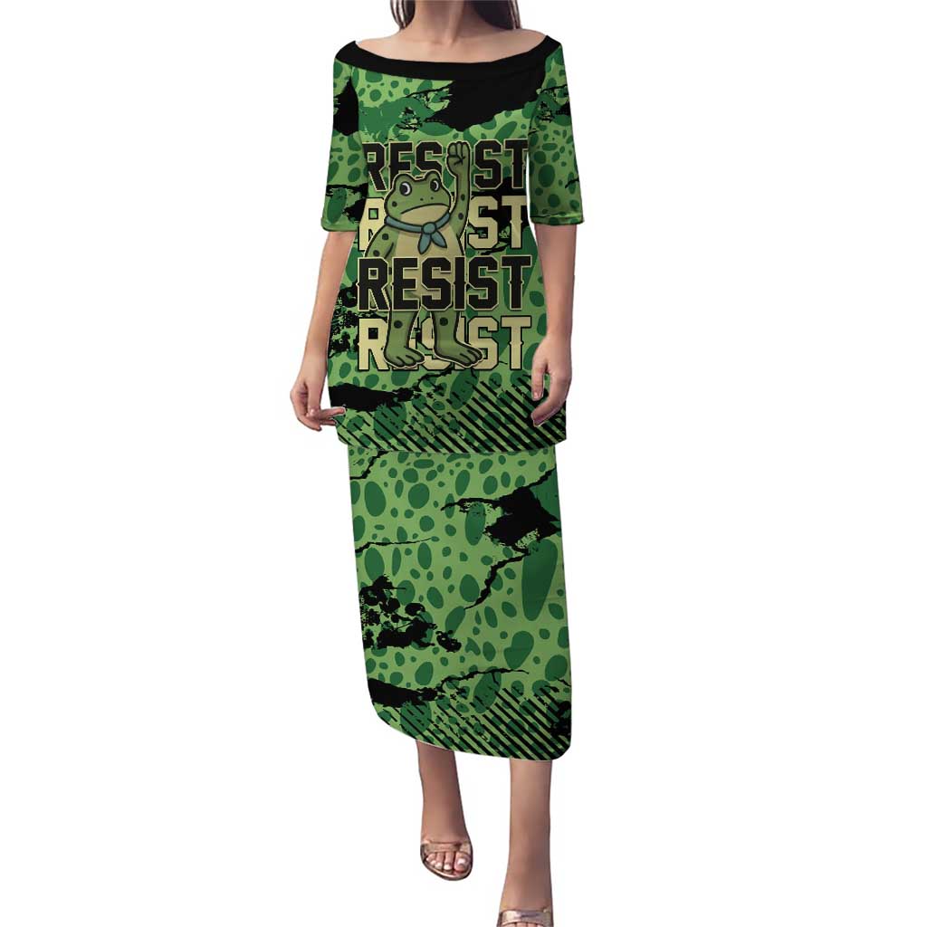 Personalized Portland Frog Protest Puletasi Only You Can Prevent Fascism - Wonder Print Shop