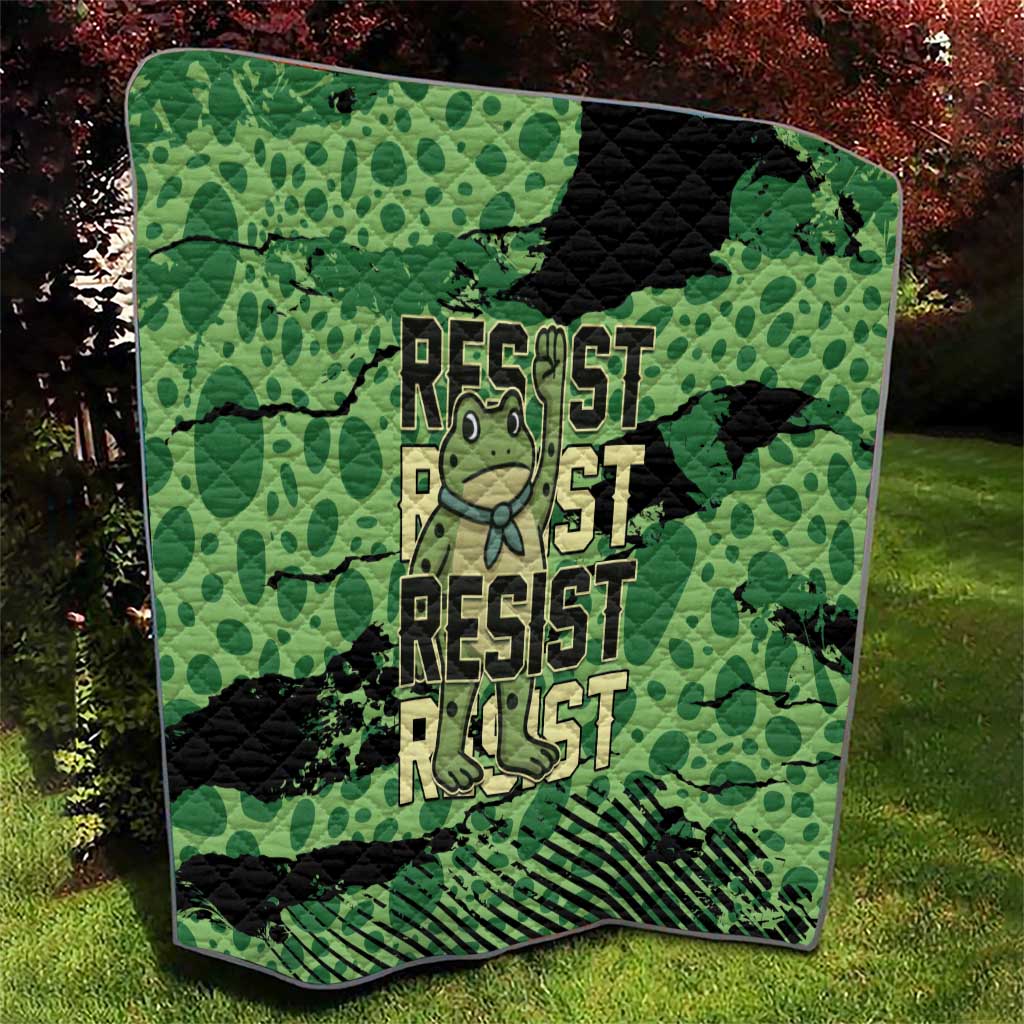 Portland Frog Protest Quilt Only You Can Prevent Fascism - Wonder Print Shop