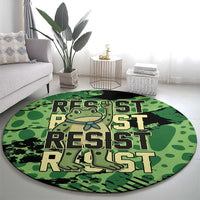 Portland Frog Protest Round Carpet Only You Can Prevent Fascism - Wonder Print Shop