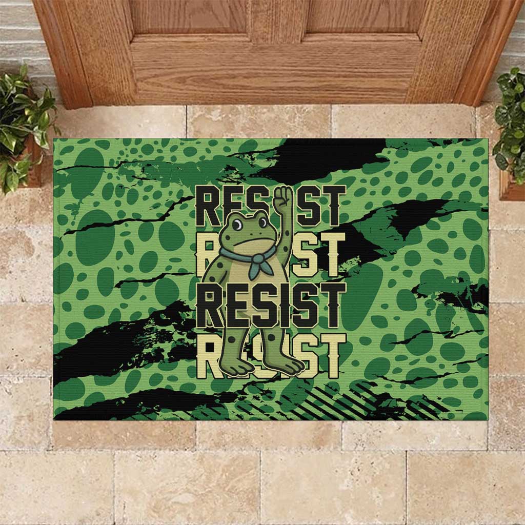 Portland Frog Protest Rubber Doormat Only You Can Prevent Fascism - Wonder Print Shop