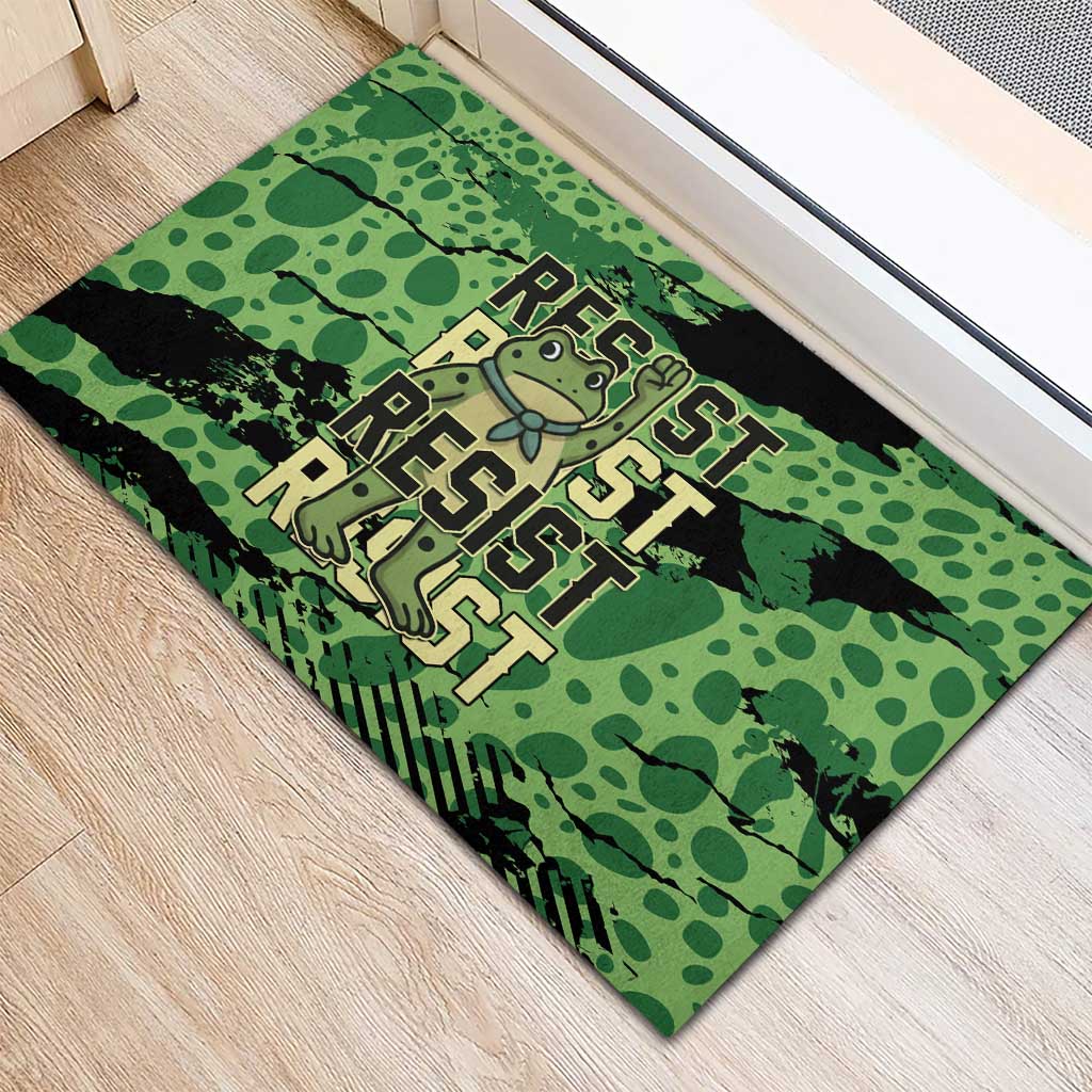 Portland Frog Protest Rubber Doormat Only You Can Prevent Fascism - Wonder Print Shop