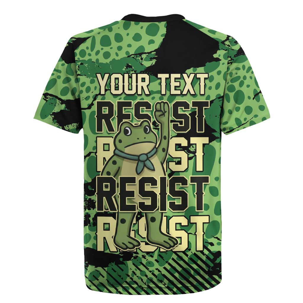 Personalized Portland Frog Protest Rugby Jersey Only You Can Prevent Fascism - Wonder Print Shop
