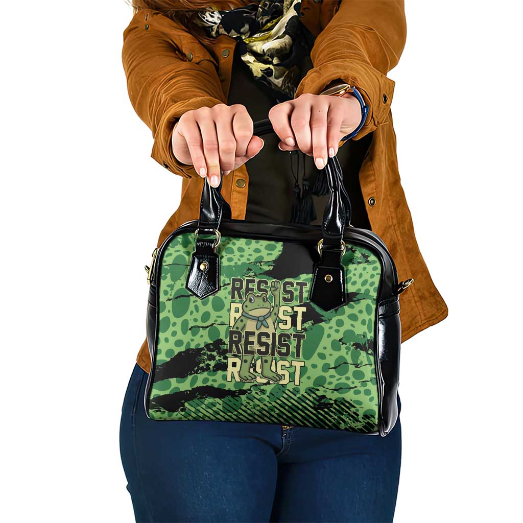 Portland Frog Protest Shoulder Handbag Only You Can Prevent Fascism - Wonder Print Shop