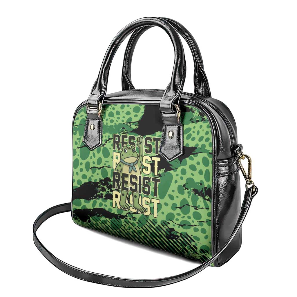 Portland Frog Protest Shoulder Handbag Only You Can Prevent Fascism - Wonder Print Shop