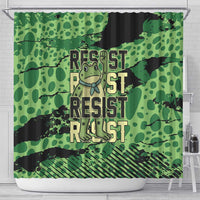 Portland Frog Protest Shower Curtain Only You Can Prevent Fascism - Wonder Print Shop