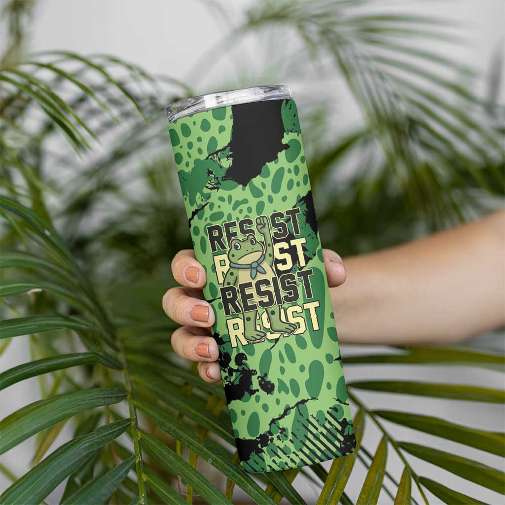 Personalized Portland Frog Protest Skinny Tumbler Only You Can Prevent Fascism - Wonder Print Shop